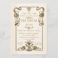 Pre Prom Junior, Great Gatsby, Gold, wit