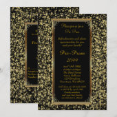 Pre-Prom, Pre-Prom, Sweet-sixteen, Glitter op zwar Kaart (Voorkant / Achterkant)