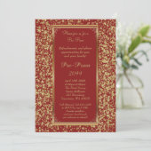 Pre-prom, pre-prom, weet-zestien, Glitter op rood Kaart (Staand voorkant)