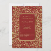 Pre-prom, pre-prom, weet-zestien, Glitter op rood Kaart (Achterkant)