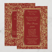 Pre-prom, pre-prom, weet-zestien, Glitter op rood Kaart (Voorkant / Achterkant)