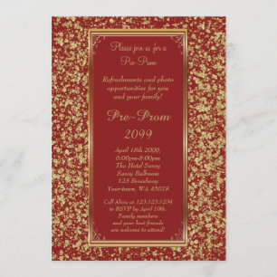 Pre-prom, pre-prom, weet-zestien, Glitter op rood Kaart