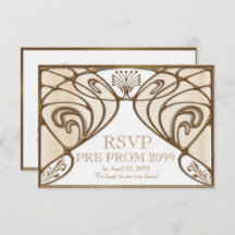 PRE PROM RSVP, Great Gatsby, goud op wit