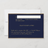 PRE PROM RSVP, Great Gatsby, goud op zee Kaart (Achterkant)