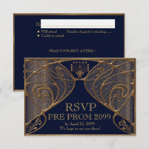 PRE PROM RSVP, Great Gatsby, goud op zee Kaart