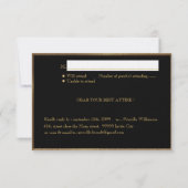 PRE PROM RSVP, Great Gatsby, zwart goud Kaart (Achterkant)