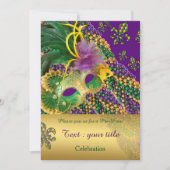 "pre-prom-uitnodiging", "masquerade","prom party" kaart (Voorkant)