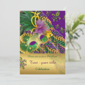 "pre-prom-uitnodiging", "masquerade","prom party" kaart (Staand voorkant)