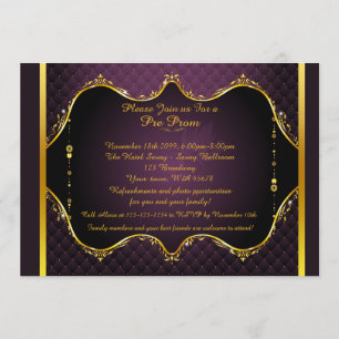 Pre-prom-uitnodiging, pre-prom, Quinceanera, Sweet Kaart