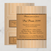 Pre-prom uitnodiging, pre-prom, Quinceanera, VIP P Kaart (Voorkant / Achterkant)