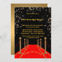 Pre-Prom uitnodiging, Pre Prom, Red-Carpet,15th,16