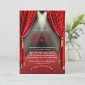 Pre-prom-uitnodiging, pre-prom,rood-tapijt,15th,16 kaart (Staand voorkant)