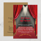 Pre-prom-uitnodiging, pre-prom,rood-tapijt,15th,16 kaart (Voorkant / Achterkant)
