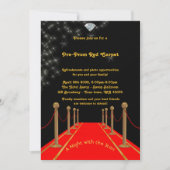 Pre-prom-uitnodiging, pre-prom,rood-tapijt,15th,16 kaart (Voorkant)