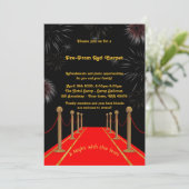 Pre-prom-uitnodiging, pre-prom,rood-tapijt,15th,16 kaart (Staand voorkant)