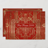 Pre-prom-uitnodiging, Quinceanera,Gatsby 2 Kaart (Voorkant / Achterkant)