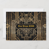 Pre-Prom uitnodiging, Quinceanera, Gatsby V3 Kaart (Voorkant)