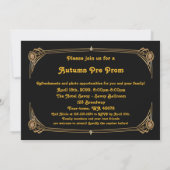 Pre-Prom uitnodiging, Quinceanera, Gatsby V3 Kaart (Achterkant)