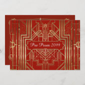 Pre-prom-uitnodiging, Quinceanera,Gatsby V3 Kaart (Voorkant / Achterkant)