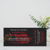 Pre-prom Uitnodiging Ticket Masquerade Style, chic (Staand voorkant)