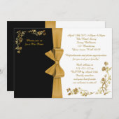 Pre-prom uitnodiging, wit-&-zwart, inbegrepen RSVP Kaart (Voorkant / Achterkant)