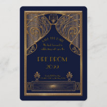 Pre PromJunior, Great Gatsby, Gold, marine