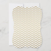 Pre PromJunior, Great Gatsby, Gold, wit, haakje Save The Date (Achterkant)