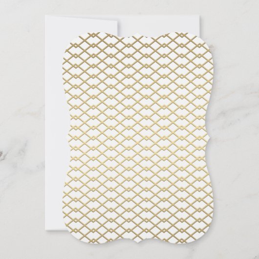 Pre PromJunior, Great Gatsby, Gold, wit, haakje Save The Date (Achterkant)