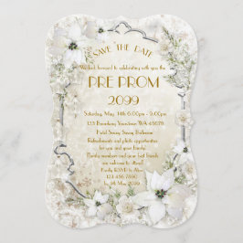 Pre PromJunior, Great Gatsby, Gold, zilver, haakje Save The Date