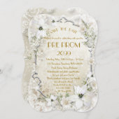 Pre PromJunior, Great Gatsby, Gold, zilver, haakje Save The Date (Voorkant / Achterkant)