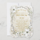 Pre PromJunior, Great Gatsby, Gold, zilver, haakje Save The Date (Voorkant)