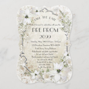 Pre PromJunior, Great Gatsby, Gold, zilver, haakje Save The Date