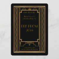 Pre PromJunior, Great Gatsby, Gold, zwart