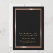 Pre PromJunior, Great Gatsby, roze goud, zwart Save The Date (Achterkant)