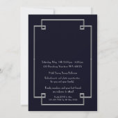 Pre PromJunior, Great Gatsby, Silver, Navy Save The Date (Achterkant)