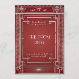 Pre PromJunior, Great Gatsby, Silver, red Save The Date
