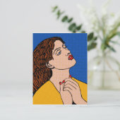 Pre-Raph Pop Grrl Briefkaart (Staand voorkant)