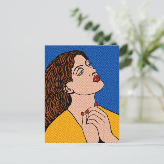 Pre-Raph Pop Grrl Briefkaart (Staand voorkant)