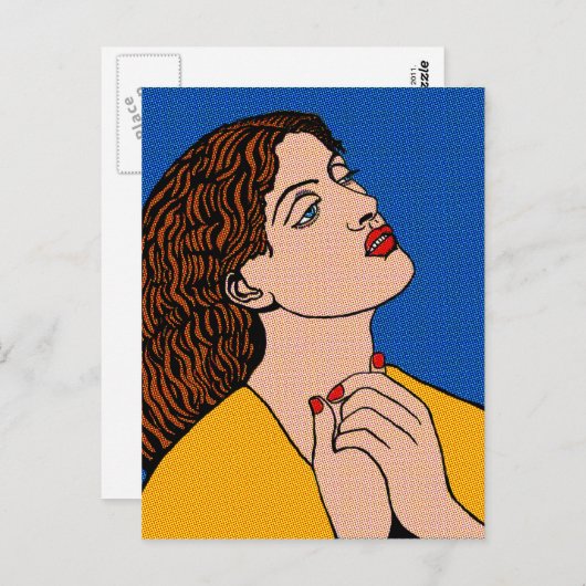 Pre-Raph Pop Grrl Briefkaart (Voorkant / Achterkant)