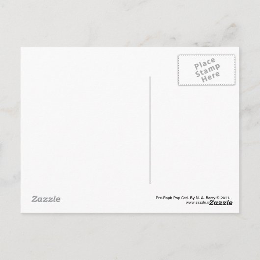 Pre-Raph Pop Grrl Briefkaart (Achterkant)