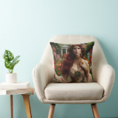 Pre-Raphaeliet vergulde vrouw 1 in tuin Kussen (Stoel)