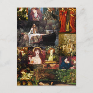 Pre-Raphaelietcollage Briefkaart