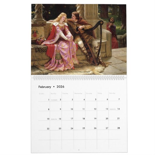 Pre-Raphaelite Art Kalender (Feb 2026)