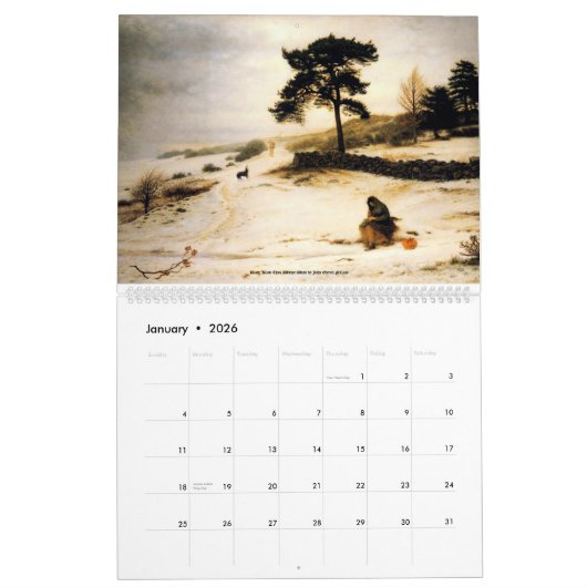 Pre-Raphaelite Art Kalender (Jan 2026)