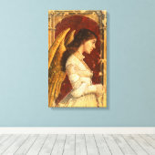 Pre-Raphaelite Fresco Engel Canvas Print (Insitu (Houten vloer))