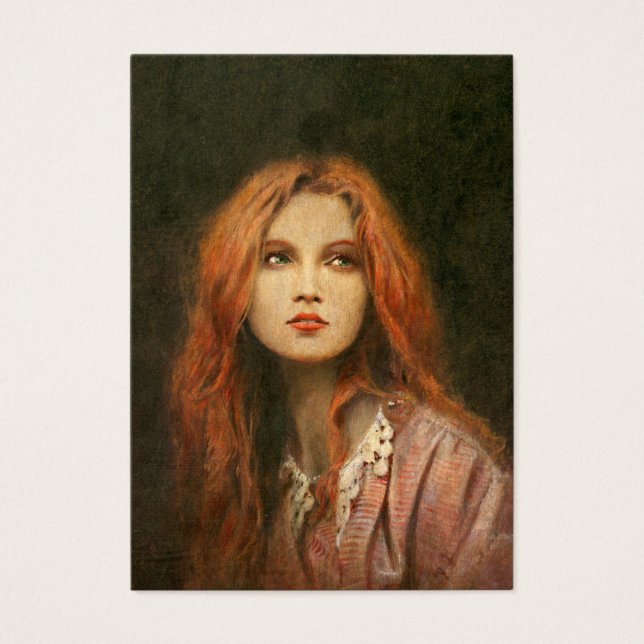 Pre-Raphaelite Girl ACEO Visitekaartje (Voorkant)