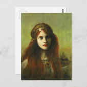 Pre-Raphaelite Girl Briefkaart (Voorkant / Achterkant)