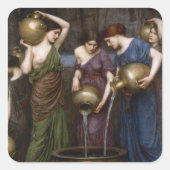 Pre-Raphaelite Kunst Vierkante Sticker (Voorkant)