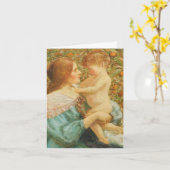 Pre-Raphaelite Moederdag Caed Kaart (Gele Bloem)