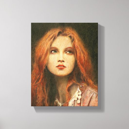 Pre-Raphaelite Muse Wrapped Canvas Afdruk (Voorkant)